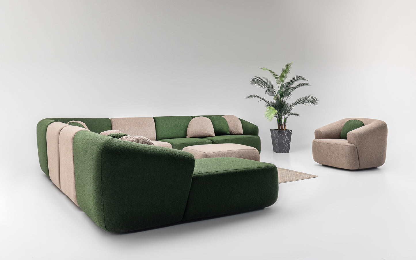 Sophia Corner Sofa Set: Versatile Style with Modular Design