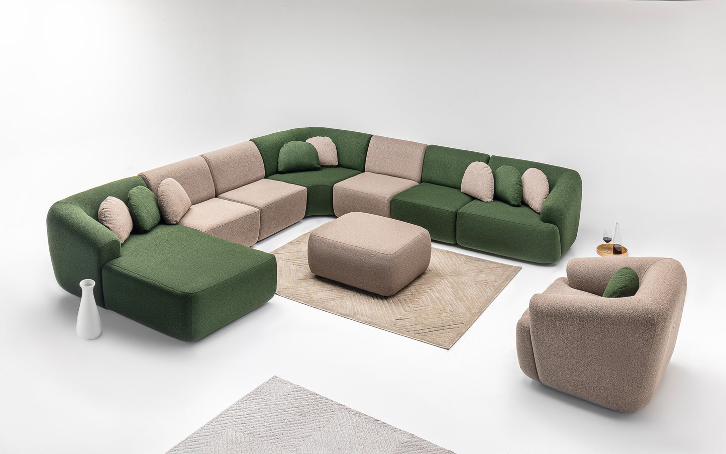 Sophia Corner Sofa Set: Versatile Style with Modular Design