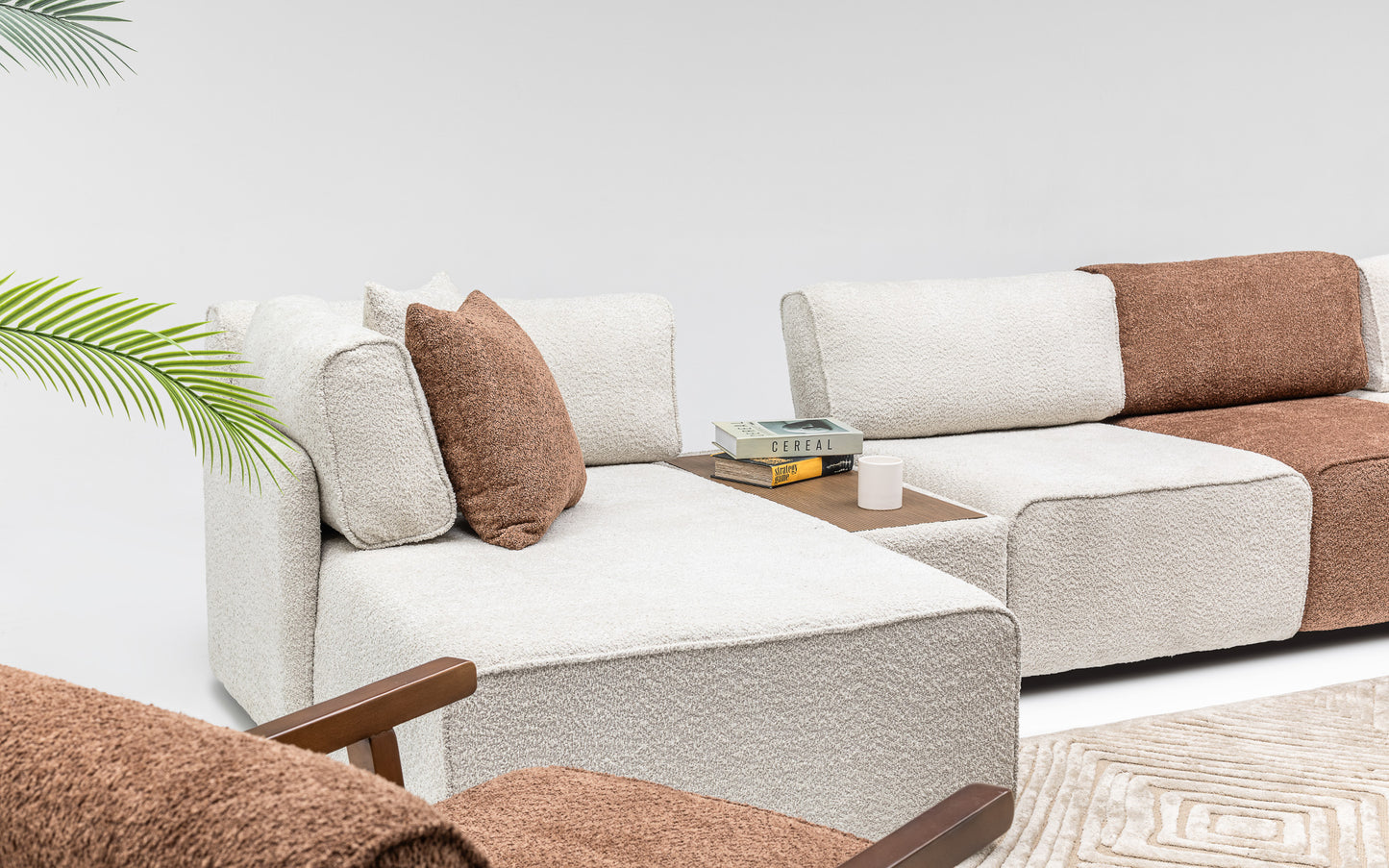 Bubble Corner Sofa Set: Minimalist Design & Plush Comfort