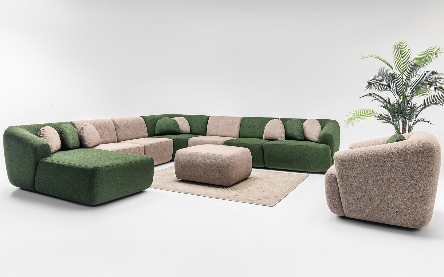 Sophia Corner Sofa Set: Versatile Style with Modular Design