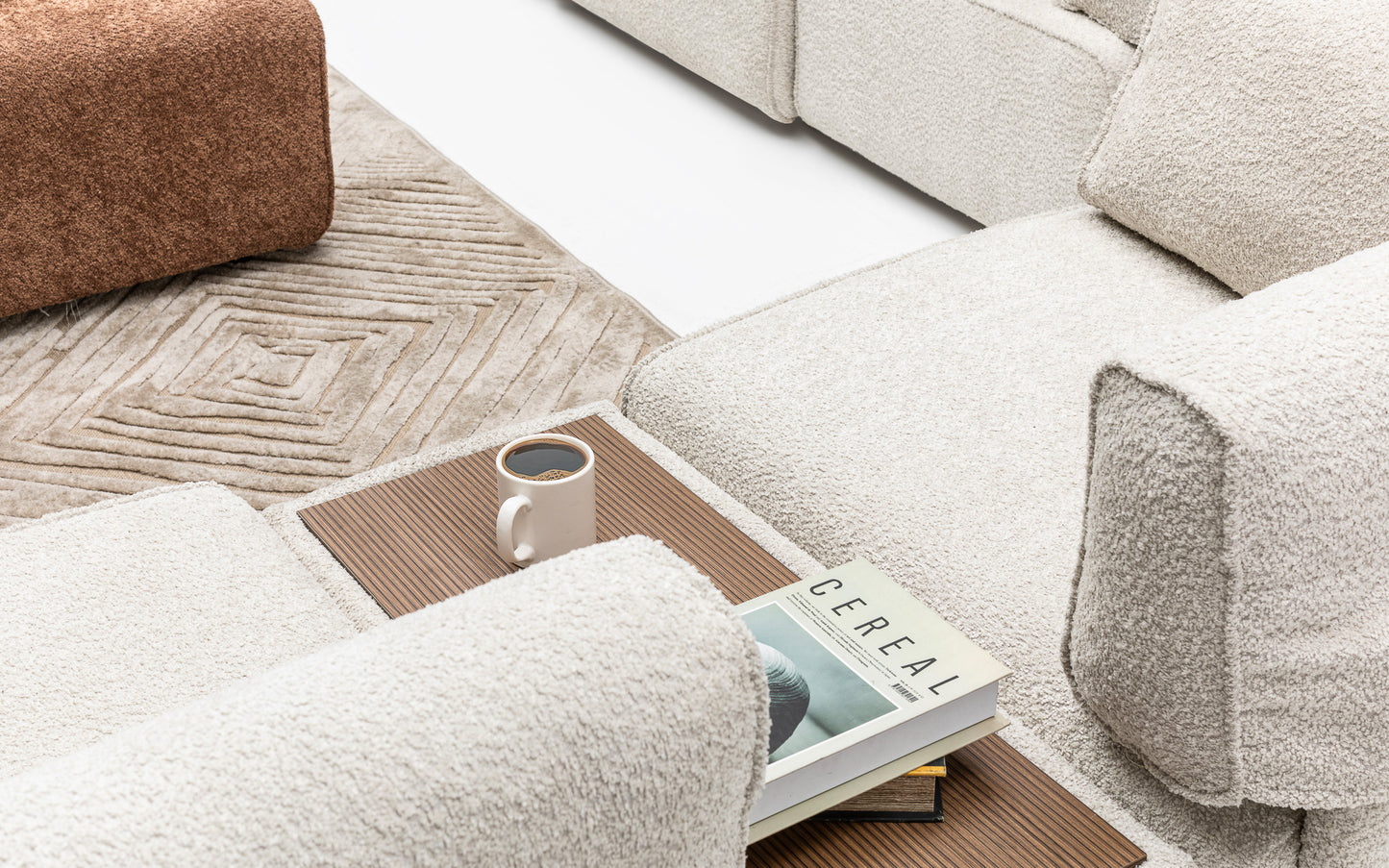 Bubble Corner Sofa Set: Minimalist Design & Plush Comfort